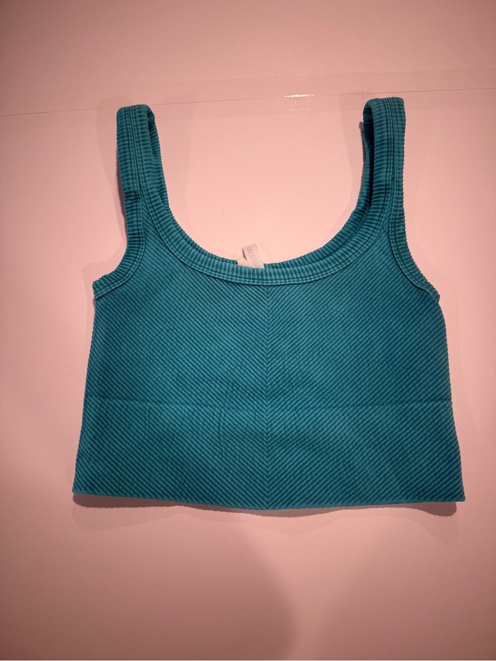 Nikibiki Teal Ribbed Cropped Tank